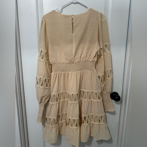 Boutique- Champagne & Strawberry Dress - Picture 5 of 5
